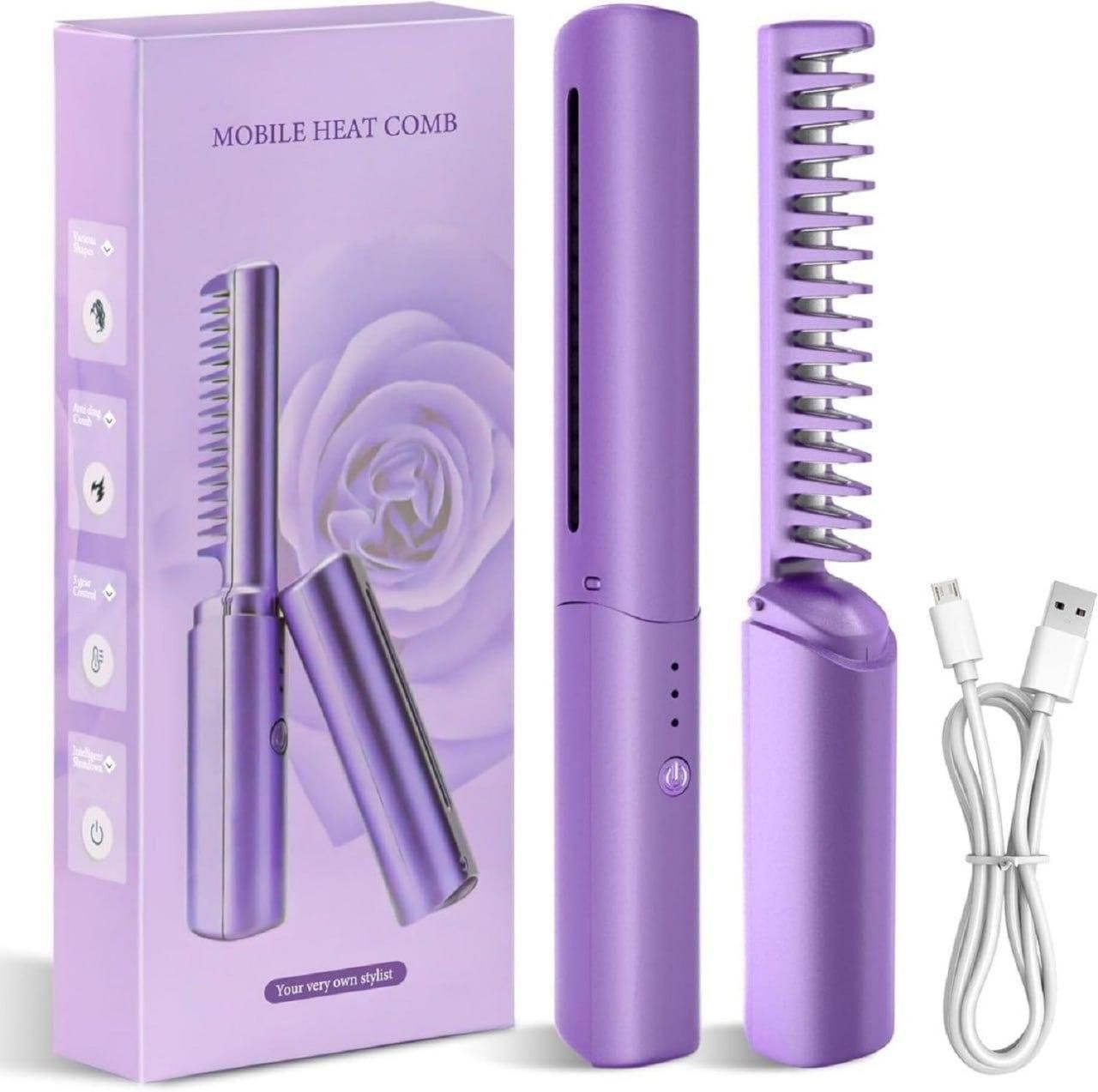 Portable Hair Straightener with Hot Comb